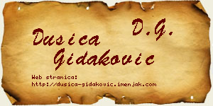 Dušica Gidaković vizit kartica